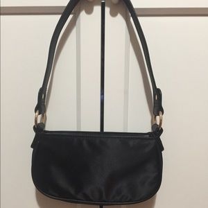 Black Nylon Baguette Bag